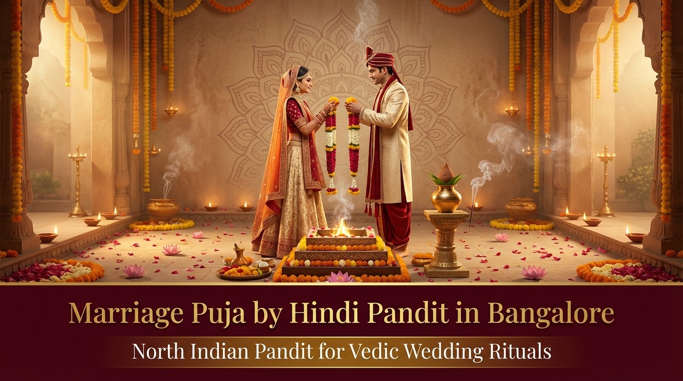 Wedding mandap ceremony with pandit ji in Bangalore for sacred vows