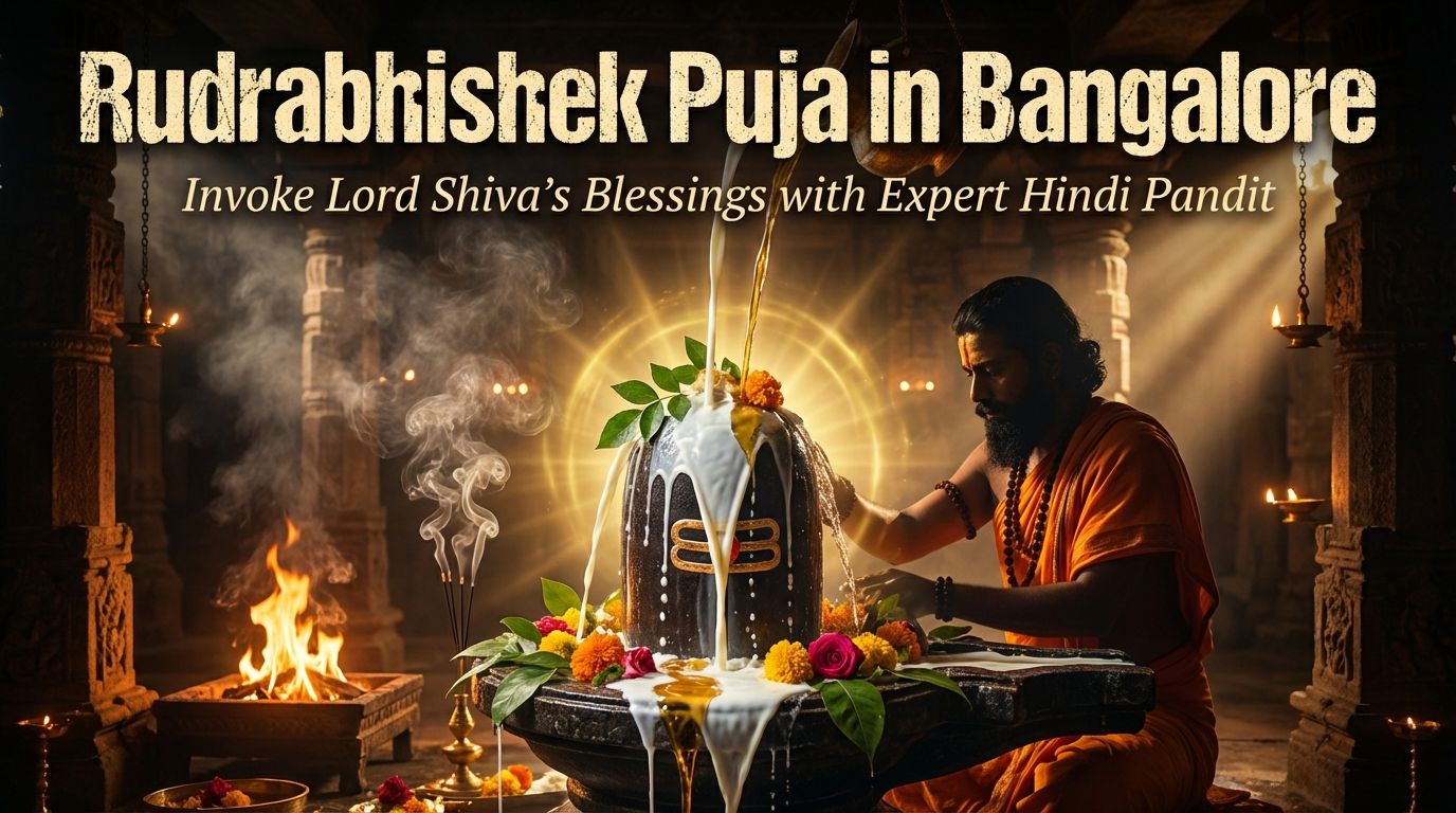 North Indian pandit in Bangalore arranging Shiva abhishek ceremony